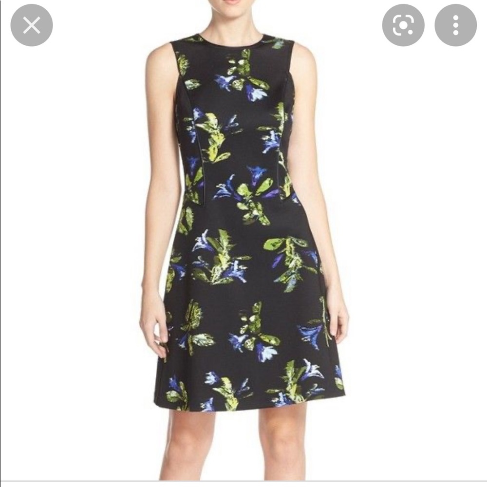 Marc New York Navy Floral Scuba Dress Size 10
